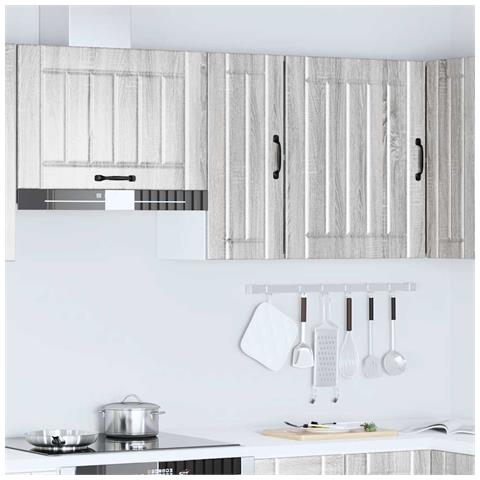 Pensile Da Cucina Lucca Grigio Sonoma In Legno Multistrato - Foto 3