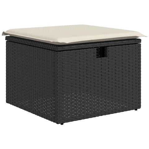 Set Divani Da Giardino Con Cuscini 8 Pz Nero In Polyrattan - Foto 10