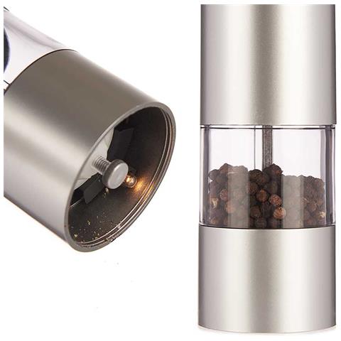 Grande Sale Pepe Elettrico Con Led Argento 6x6x23,5 Cm. Color Argento - Foto 2