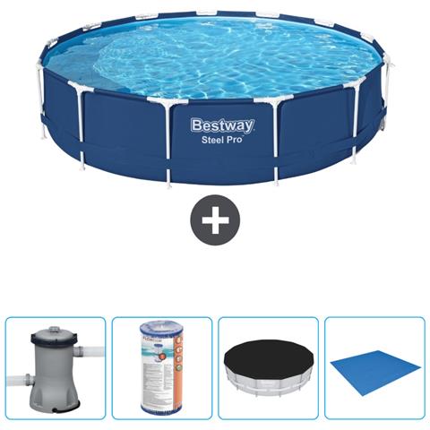 Piscina Fuori Terra - In Giro - 396x84 Cm - Blu - Include Accessori Coordinati Cb52 - Foto 1