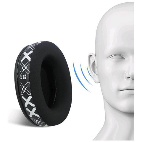 Cuscinetti Auricolari Di Ricambio Per Hyperx Cloud 2 - Cuscinetti Auricolari In Seta Di Ghiaccio Traspirante (stampa Bianca) - Foto 4