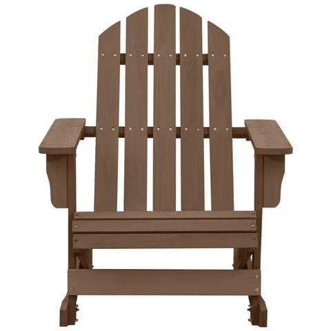 Sedia A Dondolo Da Giardino In Legno Marrone - Foto 1