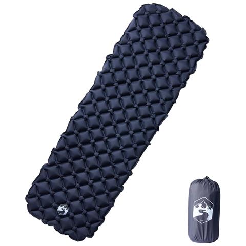 Materasso da Campeggio Gonfiabile 1 Persona Grigio 190x58x6 cm - Foto 1