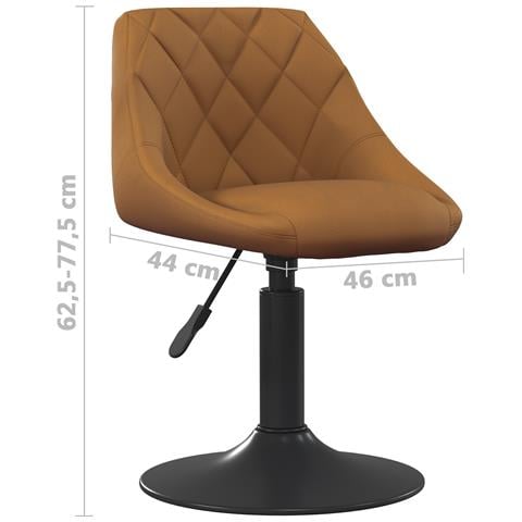 Sedevoli girevoli 2 pezzi in velluto marrone - Foto 9