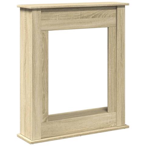 Cornice per Camino Rovere Sonoma 75x20x87,5 cm in Truciolato - Foto 1