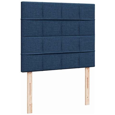 Struttura Letto Pouf con Materasso Blu 120x200 cm in Tessuto - Foto 9