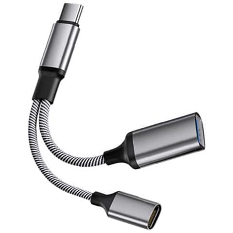 Adattatore Multifunzione Type-c A Usb Con Ricarica Pd 60w E Otg Grey - Foto 2