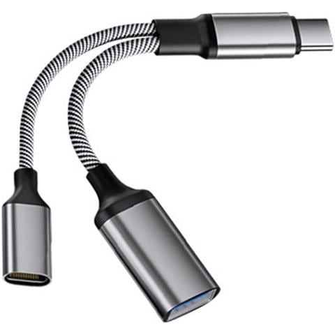 Adattatore Multifunzione Type-c A Usb Con Ricarica Pd 60w E Otg Grey - Foto 1