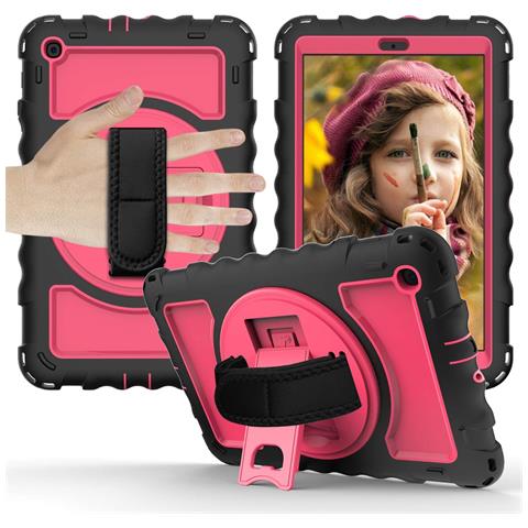 Custodia Per Ipad 6/5 9.7” Con Supporto E Tracolla Rosa - Foto 1
