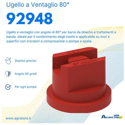Ugello A Ventaglio Con Angolo Ad 80° Ef08004 Confezione Da 25 Pezzi - Foto 2