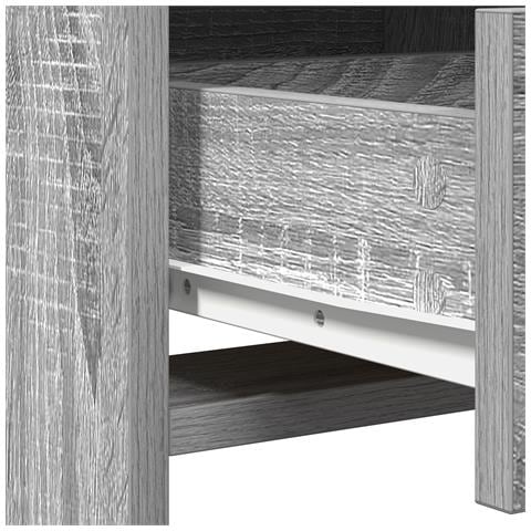 Set da Toeletta in 2 Pezzi con LED Grigio in Legno Ingegnerizzato - Foto 9