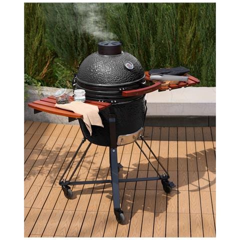 Barbecue A Carbonella Kamado Ceramica Nero - Foto 1