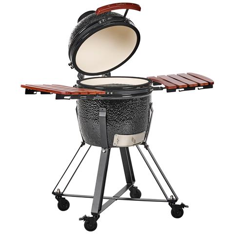 Barbecue A Carbonella Kamado Ceramica Nero - Foto 2
