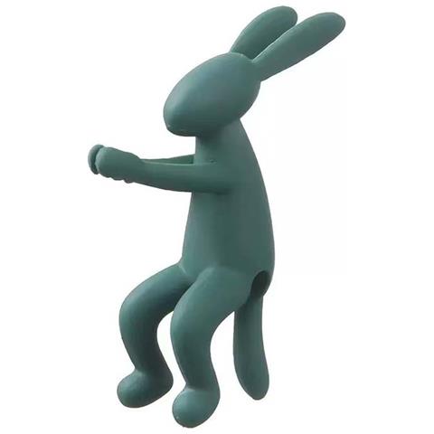 5 Pezzi Clip Di Supporto Per Piante Idroponiche A Forma Di Coniglio - Simpatico Stabilizzatore Di Fissaggio Per Idroponica, Giardino E Acquario Green - Foto 1