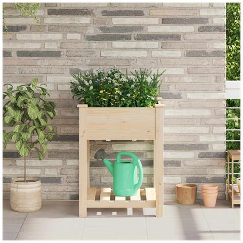 Vaso da giardino con lo scaffale Beige 60.5 x 60 x 76.5 cm - Foto 2