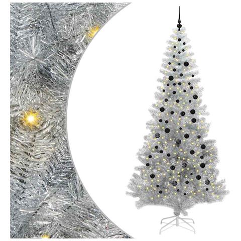 Albero di Natale con 300 LED con supporto Argento 240 cm PET - Foto 1