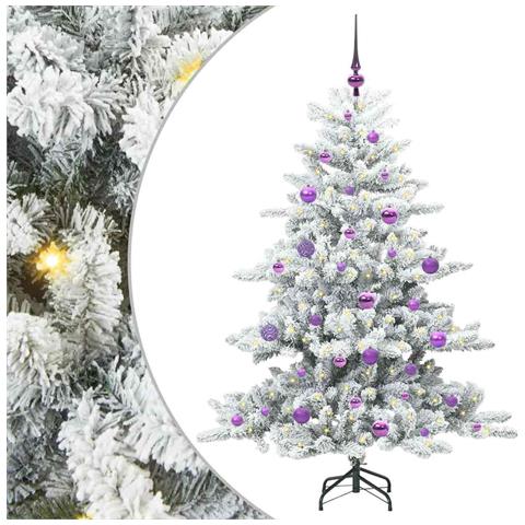 Albero di Natale Artificiale con Rami Pieghevoli Bianco 150 cm - Foto 1