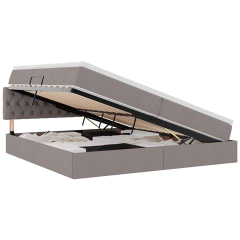 Letto con contenitore e LED Talpa 200 x 200 cm Poliestere - Foto 1