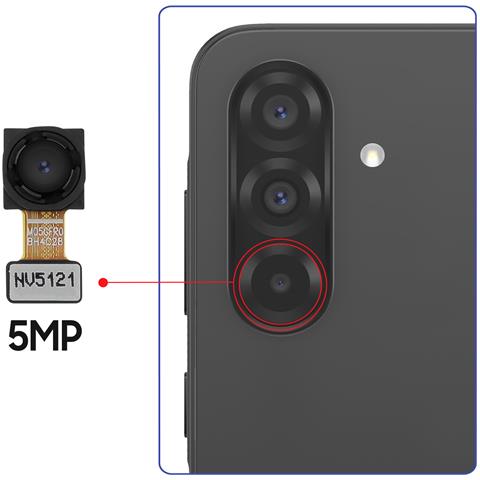 Fotocamera Posteriore Da 5mp Con Obiettivo Macro Per Galaxy A56 E Galaxy A36 Originale, Nero - Foto 2