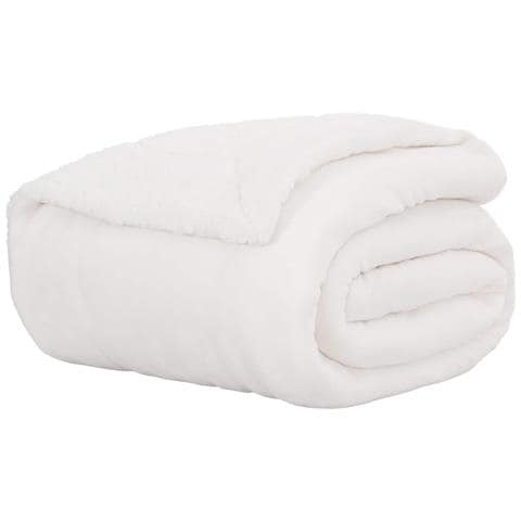 Coperta Bianco 220 x 240 cm Panno - Foto 1