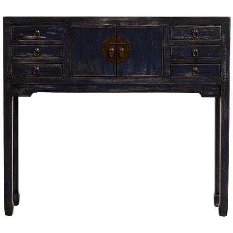 Mobile Da Ingresso In Legno Nero Invecchiato 100x26x87h Cm - Foto 2