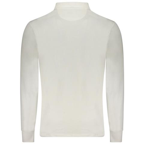 POLO BIANCO DA UOMO A MANICHE LUNGHE - Colore: Bianco, Taglia: L - Foto 2