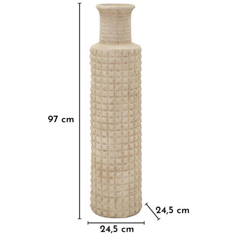 Vaso Sand Da Esterno Alto In Resina Beige - Foto 7