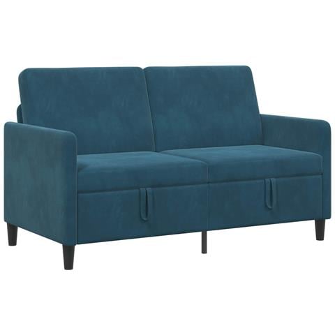 Divano con Storage Blu 152 x 78 x 87 cm Poliestere - Foto 1