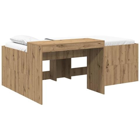 Letto alto per bambini con scrivania Rovere Artigianale - Foto 1