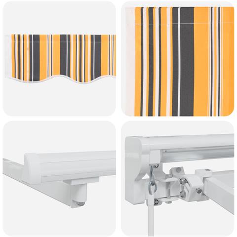Cornice per Tenda Manuale con LED 4,5 × 3,5 m - Foto 9