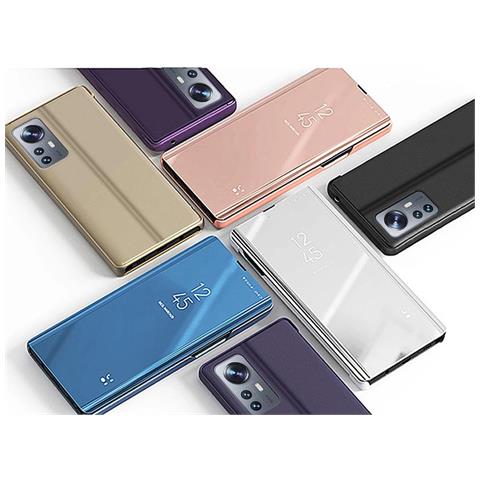 Clear View Case Cover Per Xiaomi 12 Lite Con Flap Nero - Foto 2