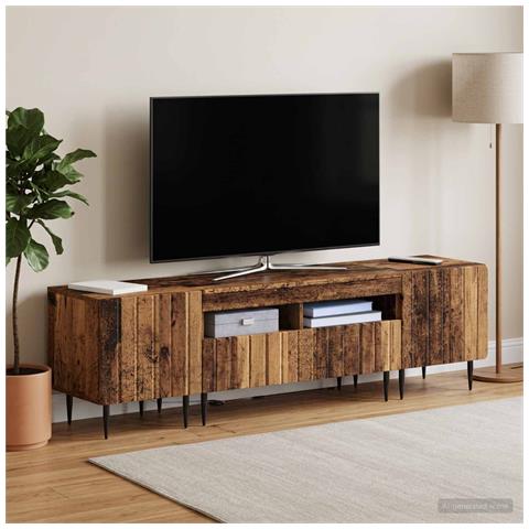 Mobile TV LED a 5 pezzi Legno antico Legno ingegnerizzato - Foto 2