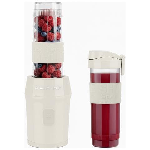 Mini Frullatore Per Smoothie, 2 Borracce Da 570 Ml Con Coperchi Da Viaggio, Portatile, 4 Lame In Acciaio Inossidabile, 300 W, Lavabile In Lavastoviglie, Beige - Foto 1