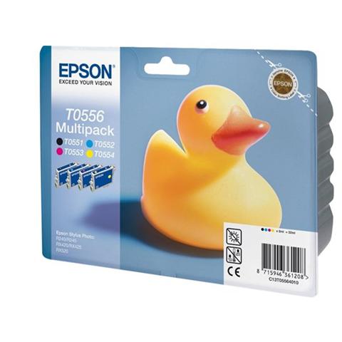 C13T05564010 Cartuccia Ink Originale Ciano Nera Magenta Gialla per Epson Stylus Foto R 240/245 Capacità 290 Pagine - Foto 2