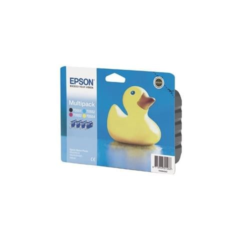 C13T05564010 Cartuccia Ink Originale Ciano Nera Magenta Gialla per Epson Stylus Foto R 240/245 Capacità 290 Pagine - Foto 1