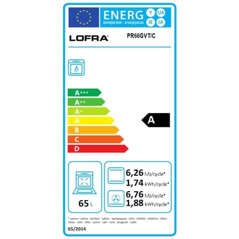 Cucina Elettrica PR66MFT / C 4 Fuochi a Gas Forno Elettrico Classe A Colore Rosso Burgundy - Foto 3