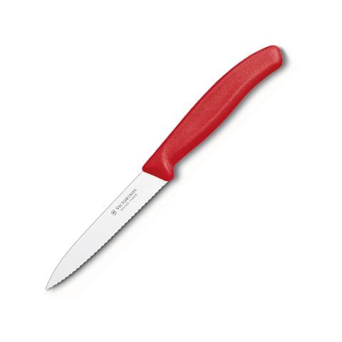 Spelucchino ondulato manico rosso 10 cm - Foto 1