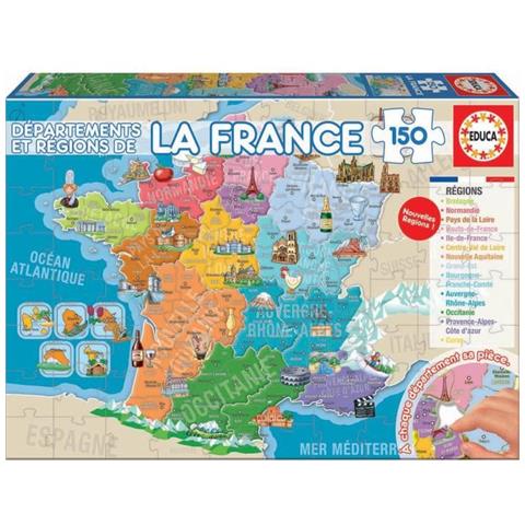 Puzzle 150 Pezzi - Dipartimenti E Regioni Della Francia - Foto 1