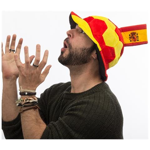 Cappello Pallone Da Calcio Con Bandiera Della Spagna In Rilievo - Foto 7