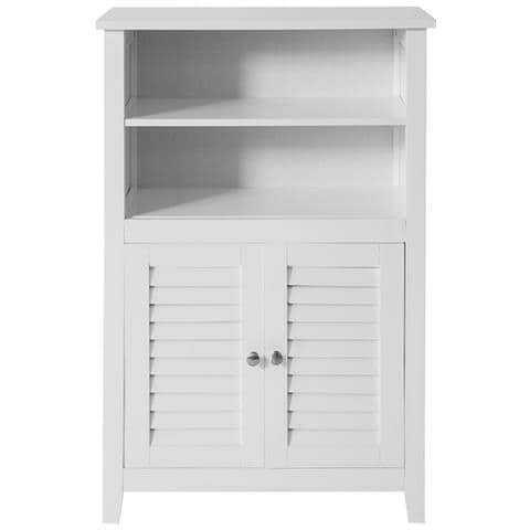Mobiletto Da Bagno Salvaspazio Armadietto In Legno Bianco L60*p26*a90 Cm, Bzr13-w - Foto 1