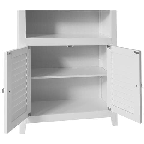 Mobiletto Da Bagno Salvaspazio Armadietto In Legno Bianco L60*p26*a90 Cm, Bzr13-w - Foto 5
