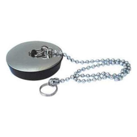 Tappo Per Scarico Con Catenella E Placca Inox Mm 52 - Foto 1