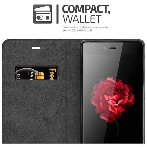 Custodia Compatibile Con Zte Nubia Z9 Max In Bruno Caffè - Coperchio Protettiva Con Chiusura Magnetica, Funzione Stand E Tasca Per Le Carte - Foto 9