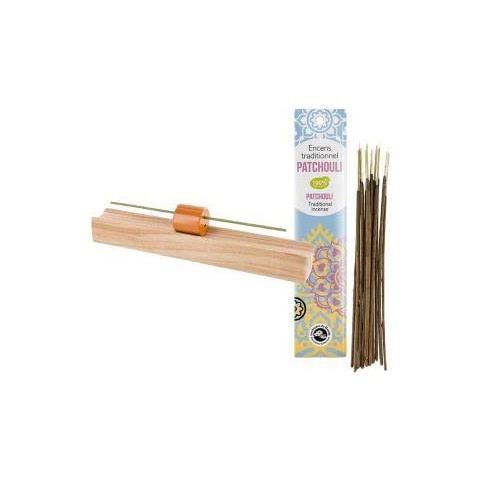 Porta Incenso In Legno Prezioso Hinoki + Incenso Indiano Con Patchouli - Foto 1