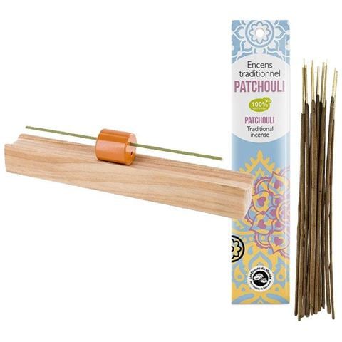 Porta Incenso In Legno Prezioso Hinoki + Incenso Indiano Con Patchouli - Foto 2