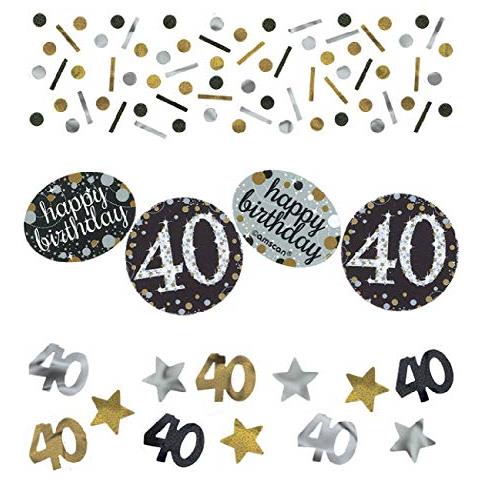 360186 - coriandoli Per Quarantesimo Compleanno, 34 g, Colore: Oro - Foto 1