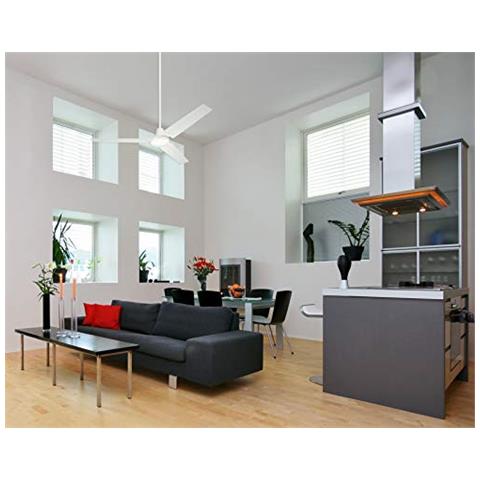, Ventilatore A Soffitto Industrial, Interruttore A Parete, Ciclo Estate / inverno, Bianco, Ø 142 Cm 7226840 - Foto 3
