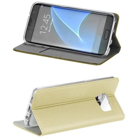 Smart Book Custodia Poket Silicone Flip Cover Case Per Samsung Galaxy A72 4g Lte A725 Gold - Foto 1