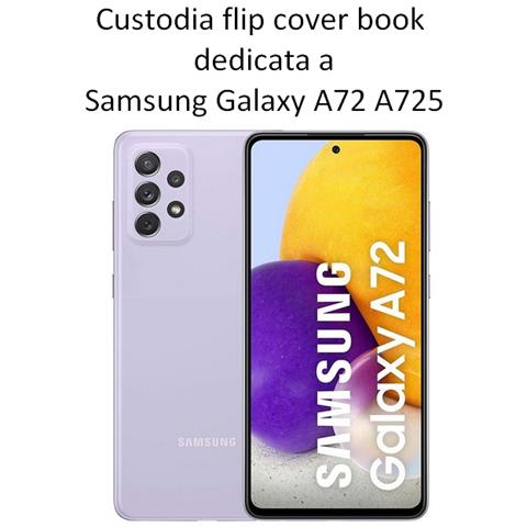 Smart Book Custodia Poket Silicone Flip Cover Case Per Samsung Galaxy A72 4g Lte A725 Gold - Foto 2