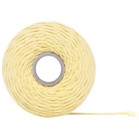 200m Corda Macrame Giallo Pastello | Spago Di Cotone-poliestere | 656 Piedi | Spessore 2-3mm | Grande Corda Spessa Forte | Perfetta Per Avvolgere I Regali, Progetti Fai Da Te Artigianato - Foto 5